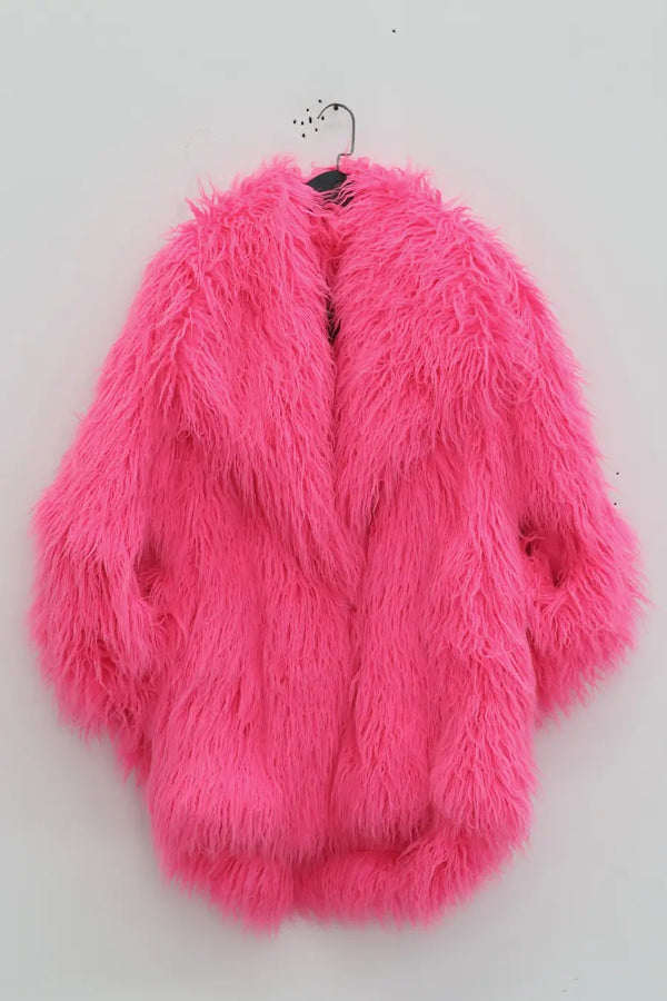 CHENPENG snowman fur coat CP22AWV001 pink